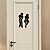 cheap Wall Stickers-Wall Stickers Wall Decals Style Men And Women Toilet Bathroom Decoration PVC Wall Stickers