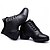 olcso Tánccsizmák-Női Tánccipők Bőr Sportcipő / Kétrészes talp Tűzött csipke / Fűző Alacsony Szabványos méret Dance Shoes Fekete / Piros