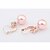 ieftine Cercei la Modă-Pentru femei Zirconiu Cubic Imitație de Perle European Perle Imitație de Perle Zirconiu Zirconiu Cubic Perle Roz Aliaj Fluture Animal