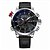 cheap Watches-WEIDE Men Fashion Sports Military Army Dual Time Display Leather Strap Wrist Watch