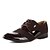 baratos Sapatos Oxford para Homem-Masculino Conforto Inovador Courino Primavera Verão Outono Inverno Casual Festas &amp; Noite Cadarço Rasteiro Preto Marron