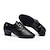 cheap Latin Shoes-Men&#039;s Latin Shoes Ballroom Dance Shoes Salsa Shoes Line Dance Indoor Practice Beginner Lace Up Heel Split Sole Lace-up Chunky Heel Ankle Strap Black