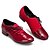 cheap Latin Shoes-Men‘s Dance Shoes Tap Flocking Flat Heel Red
