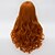 abordables Perruques de déguisement-cosplay costume perruque perruque synthétique vague profonde vague profonde avec frange perruque long brun cheveux synthétiques femme rouge