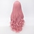 abordables Perruques de déguisement-perruque rose technoblade cosplay perruque perruque synthétique ondulée vague lâche perruque vague très longue cheveux synthétiques rose femme partie médiane rose