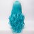 preiswerte Trendige synthetische Perücken-75cm long layered wavy hair with side bang light blue synthetic european lolita lady wig