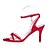זול נעלי חתונות-נעלי נשים - סנדלים - סטן - פתוח / רצועת קרסול - שחור / כחול / סגול / אדום / שנהב / לבן - חתונה / מסיבה וערב - עקב סטילטו