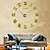 Χαμηλού Κόστους Ρολόγια Τοίχου-Oversized Metal Electroplate Home Decor DIY Round Wall Clock 120*120cm