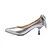 abordables Escarpins femme-Femme Chaussures Similicuir Printemps Eté Automne Hiver Talon Aiguille Noeud Pour Décontracté Habillé Blanc Noir Argent Doré