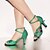 Недорогие Обувь для латиноамериканских танцев-Жен. Обувь для латины Сандалии Лак Пряжки Зеленый / EU39
