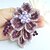 cheap Brooches-Gorgeous 3.54 Inch Gold-tone Purple Rhinestone Crystal Flower Brooch Art Decorations