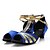 cheap Latin Shoes-Latin Shoes Sandal Low Heel Satin Buckle Black / Red / Blue / Indoor / Leather