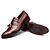 זול נעלי בד ומוקסינים לגברים-גברים נעליים עור אביב קיץ סתיו חורף נוחות חדשני נעליים ללא שרוכים עבור קזו&#039;אל מסיבה וערב שחור בורדו