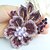 cheap Brooches-Gorgeous 3.54 Inch Gold-tone Purple Rhinestone Crystal Flower Brooch Art Decorations