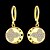 זול סט תכשיטים-סט תכשיטים מסיבה עבודה ארופאי אופנתי ציפוי זהב עגילים תכשיטים זהב עבור 1set