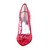 baratos Sapatos de Noiva-Mulheres Sapatos Renda Primavera Verão Sapatos De Casamento Salto Agulha Dedo Apontado Renda para Casamento Festas &amp; Noite Vermelho Rosa