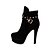 cheap Women&#039;s Boots-Women&#039;s Shoes Faux Suede Stiletto Heel Fashion Boots/Round Toe Boots Dress/Casual Black/Red