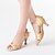 cheap Dance Shoes-Women&#039;s Latin Shoes Satin Sandal Buckle Stiletto Heel Non Customizable Dance Shoes Gold / Suede