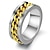 cheap Men&#039;s Rings-Men&#039;s Band Ring - Titanium Steel, Gold Plated Fashion 7 / 8 / 9 / 10 Black / Golden For Christmas Gifts Party Daily