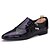 cheap Men&#039;s Oxfords-Men&#039;s Novelty Shoes Faux Leather Spring / Fall Comfort Oxfords Slip Resistant Purple / Brown / Blue / Party &amp; Evening / Printed Oxfords