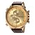cheap Military Watches-JUBAOLI Men&#039;s Military Watch Wrist Watch Aviation Watch Quartz Leather Black Casual Watch Analog Charm - Golden White Black
