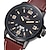 Недорогие наручные часы-Мужской Наручные часы Кварцевый Защита от влаги Кожа Группа Черный / Коричневый бренд-