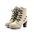 cheap Women&#039;s Boots-Women&#039;s Fall / Winter Chunky Heel Comfort Wedding Casual Dress Lace-up / Split Joint Leatherette 10.16-15.24 cm / Booties / Ankle Boots / Knee High Boots Almond / Pink