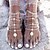 cheap Body Jewelry-Anklet Barefoot Sandals Ladies Tassel Work Women&#039;s Body Jewelry For Party Beach Layered Tassel Fringe Stacking Stackable Alloy Gold Silver