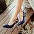 baratos Sapatos de Salto Alto de mulher-Mulheres Sapatos Courino Primavera / Verão / Outono Salto Agulha Combinação Preto / Vermelho / Azul