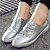 cheap Women&#039;s Sneakers-Women&#039;s Shoes  Flat Heel Round Toe Fashion Sneakers Casual Black/White/Silver