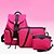 cheap Bag Sets-Women&#039;s PU Leather Nylon School Bag Travel Bag Commuter Backpack Solid Colored Outdoor Black Purple Fuchsia Blue / Bag Sets / Bag Set