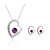 cheap Jewelry Sets-Women&#039;s Rhinestone Earrings Jewelry Lake Blue / White / Purple For Wedding Party Daily / Necklace