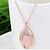 cheap Vip Deal-Lucky Doll Women&#039;s All Matching Rose Gold Plated Necklace &amp; Earrings Suit