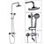 cheap Shower Faucets-Shower Faucet - Contemporary Chrome Wall Mounted Ceramic Valve / Brass / Single Handle Two Holes