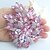 cheap Brooches-4.33 Inch Silver-tone Pink Rhinestone Crystal Flower Brooch Art Deco Brooch Bouquet