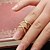 baratos Anéis-Anéis Fashion Pesta Jóias Liga / Strass Feminino Anéis Grossos 1pç,Tamanho Único Dourado