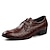 baratos Sapatos Oxford para Homem-MasculinoConforto-Rasteiro-Preto Marrom-Couro-Escritório &amp; Trabalho Casual Festas &amp; Noite