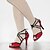 abordables Chaussures de danses latines-Femme Chaussures Latines Matière synthétique Rouge / Cuir