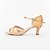 cheap Dance Shoes-Women&#039;s Latin Shoes Satin Sandal Buckle Stiletto Heel Non Customizable Dance Shoes Gold / Suede