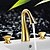 お買い得  浴室・洗面台用水栓金具-バスルームのシンクの蛇口 - 組み合わせ式 Ti-PVD 組み合わせ式 三つ / 二つのハンドル三穴Bath Taps