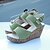 cheap Women&#039;s Sandals-Women&#039;s Faux Suede Summer Comfort Platform / Wedge Heel Buckle Black / Green / Almond