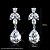 cheap Earrings-Wedding Accessories Cubic Zirconia Dangle Earrings Elegant Jewelry Rhodium Plated Drop Earrings For Women