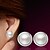 preiswerte Ohrringe-Ohrstecker Party Büro Freizeit nette Art Perlen Sterling Silber Silber Ohrringe Schmuck Weiß Für