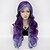 abordables Perruques de déguisement-Perruque Synthétique / Perruques de Déguisement Ondulé Cheveux Synthétiques Violet Perruque Femme Très long Sans bonnet Violet