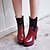 cheap Women&#039;s Boots-Women&#039;s Shoes Lace Chunky Heel Fashion Boots/Round Toe Boots Dress/Casual Black/Red/White