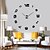 abordables Horloges murales à créer soi-même-grande horloge murale 12s008 de personnalité créative bricolage décor à la maison en métal