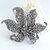 Χαμηλού Κόστους Καρφίτσες-3.74 ιντσών Vintage γκρι rhinestone κρυστάλλου ορχιδέα κόσμημα καρφίτσα λουλούδι