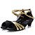cheap Latin Shoes-Latin Shoes Sandal Low Heel Satin Buckle Black / Red / Blue / Indoor / Leather