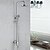 cheap Shower Faucets-Contemporary Shower System Rain Shower Handshower Included Ceramic Valve Two Holes Single Handle Two Holes Chrome, Shower Faucet Bath Shower Mixer Taps