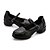 זול נעלי ריקוד-בגדי ריקוד נשים נעליים מודרניות נעלי ספורט סוליה חצויה עקב נמוך עור אבזם אפור / שחור / אדום